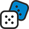 2 casino dice icons