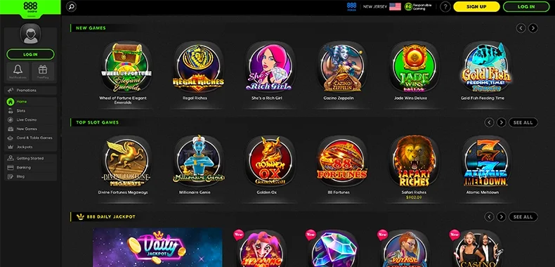 888 Online Casino Registration Page