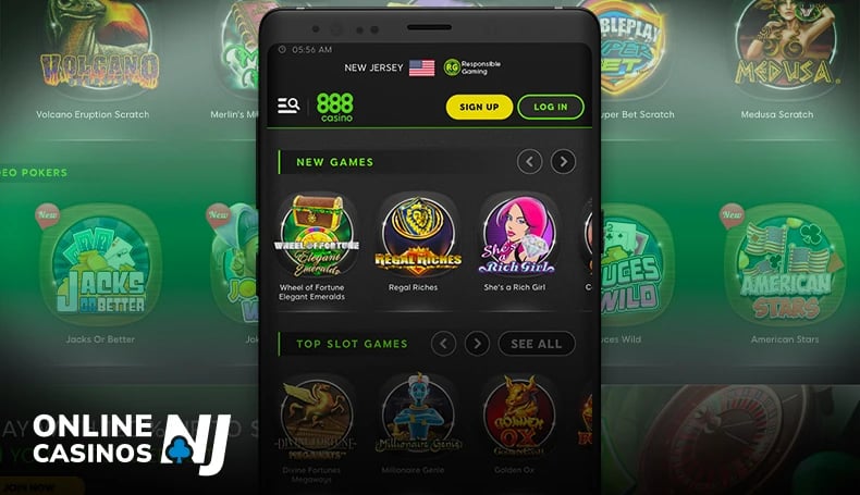 888 Casino Online NJ Mobile Screen