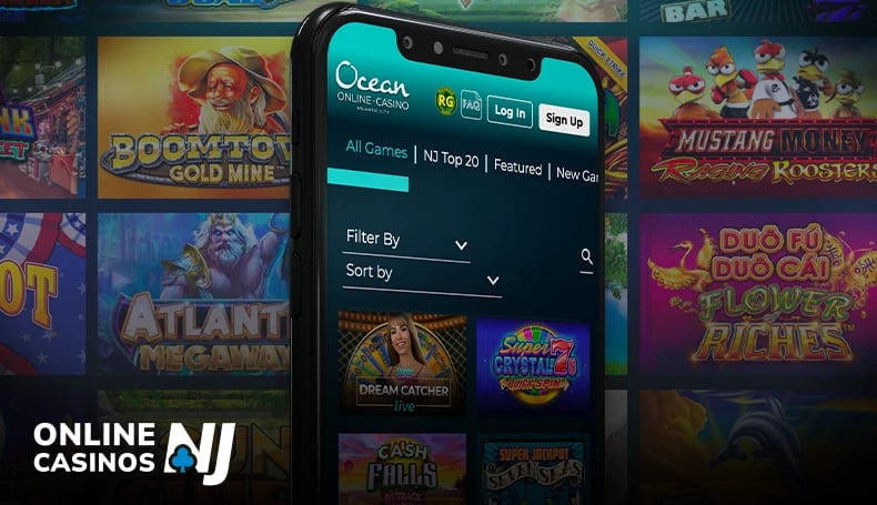 Ocean Online Casino NJ Mobile Screen